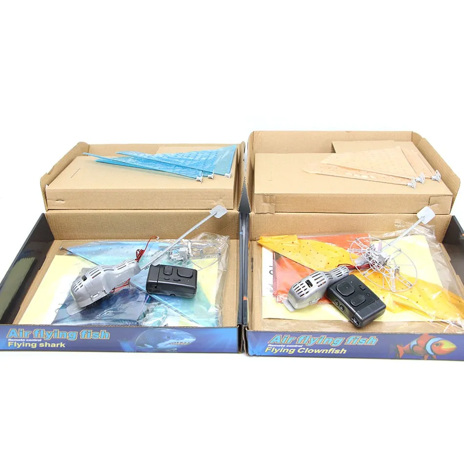 Remote Control Shark Toys Air Swimming RC Animal Radio Fly Balloons Clown Fish Animals Halloween Christmas Toy For Children Boys