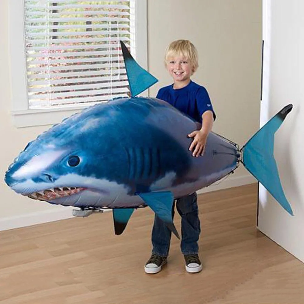 Remote Control Shark Toys Air Swimming RC Animal Radio Fly Balloons Clown Fish Animals Halloween Christmas Toy For Children Boys