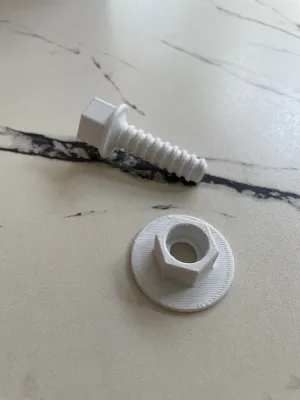 Replacement Toy Bolts / Screws and Flange Nuts - Plastic (AM)