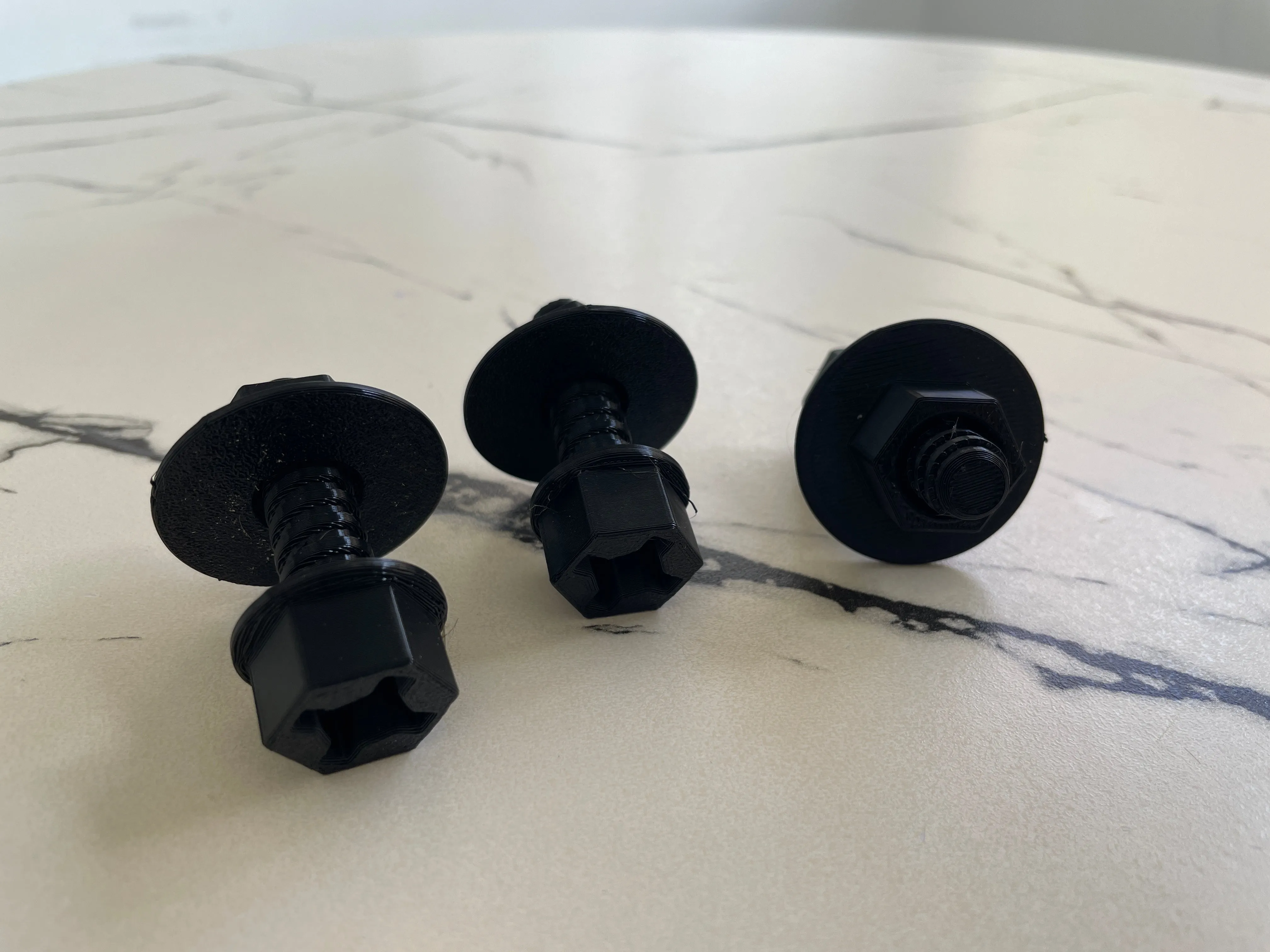 Replacement Toy Bolts / Screws and Flange Nuts - Plastic (AM)