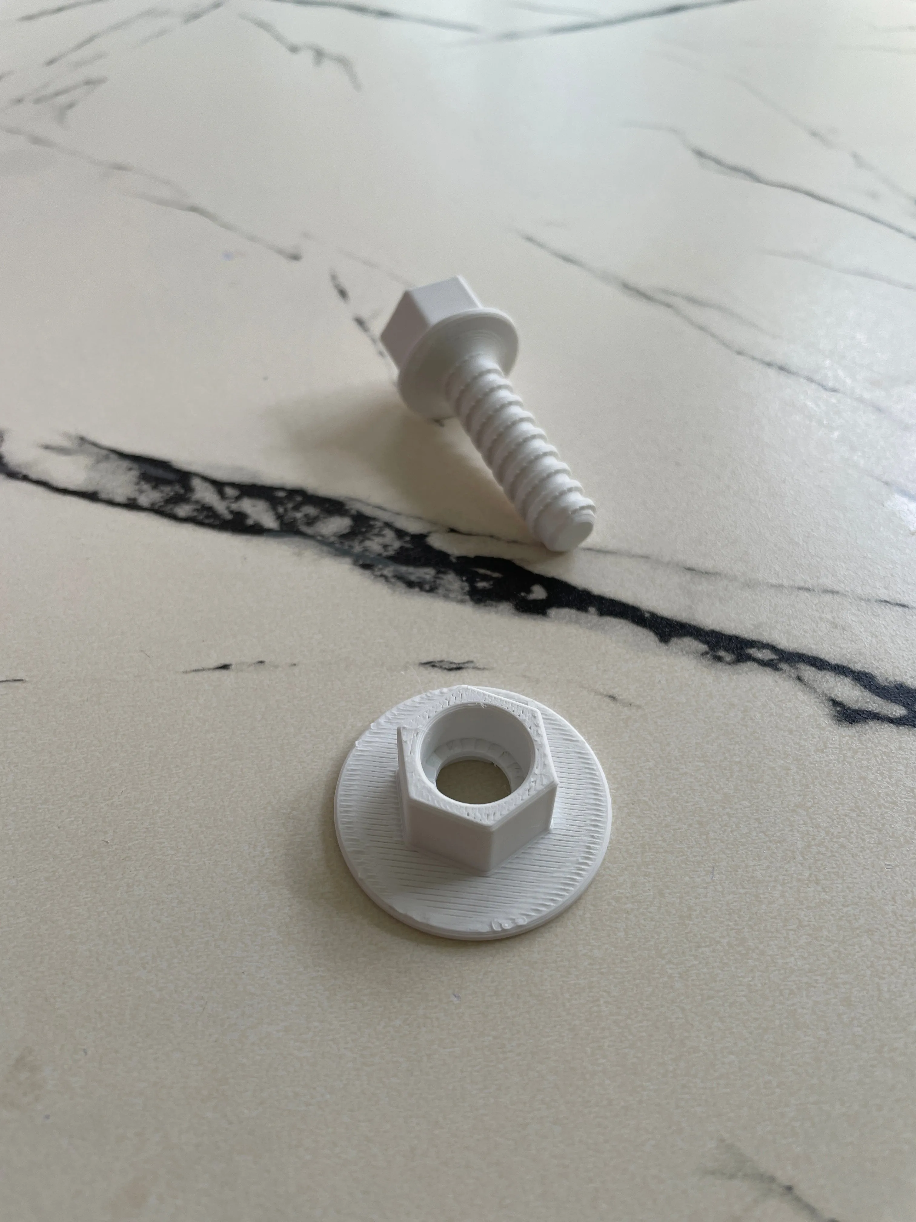 Replacement Toy Bolts / Screws and Flange Nuts - Plastic (AM)