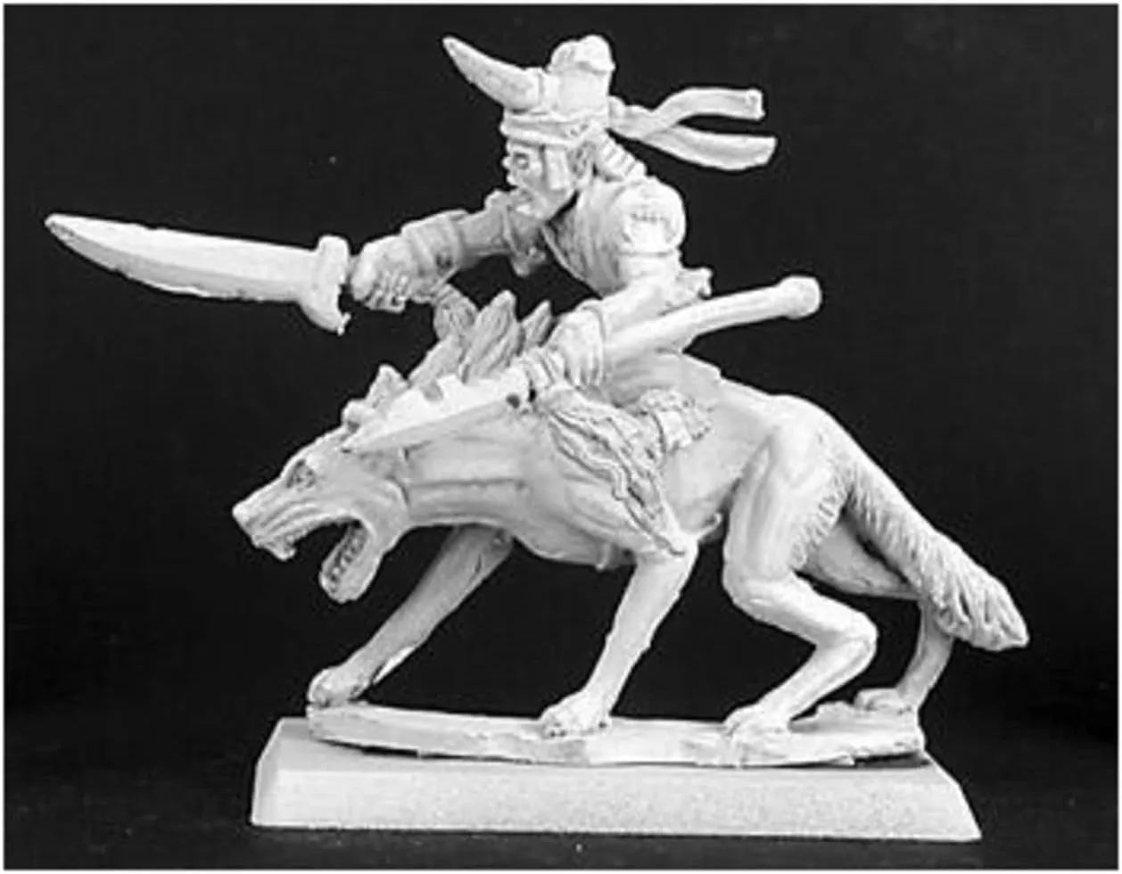 Reven Captain Miniature 25mm Heroic Scale Warlord Miniatures Reaper Goblin summarize Beastrider 