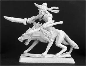 Reven Captain Miniature 25mm Heroic Scale Warlord Miniatures Reaper Goblin summarize Beastrider 