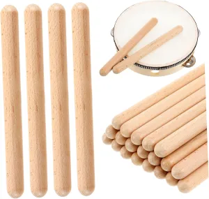 Rhythm Skills for liquid impermeable Classroom and Music Education Activities Garneck 20Pcs Wooden Rhythm Sticks for Musical Instruments to Enhance 