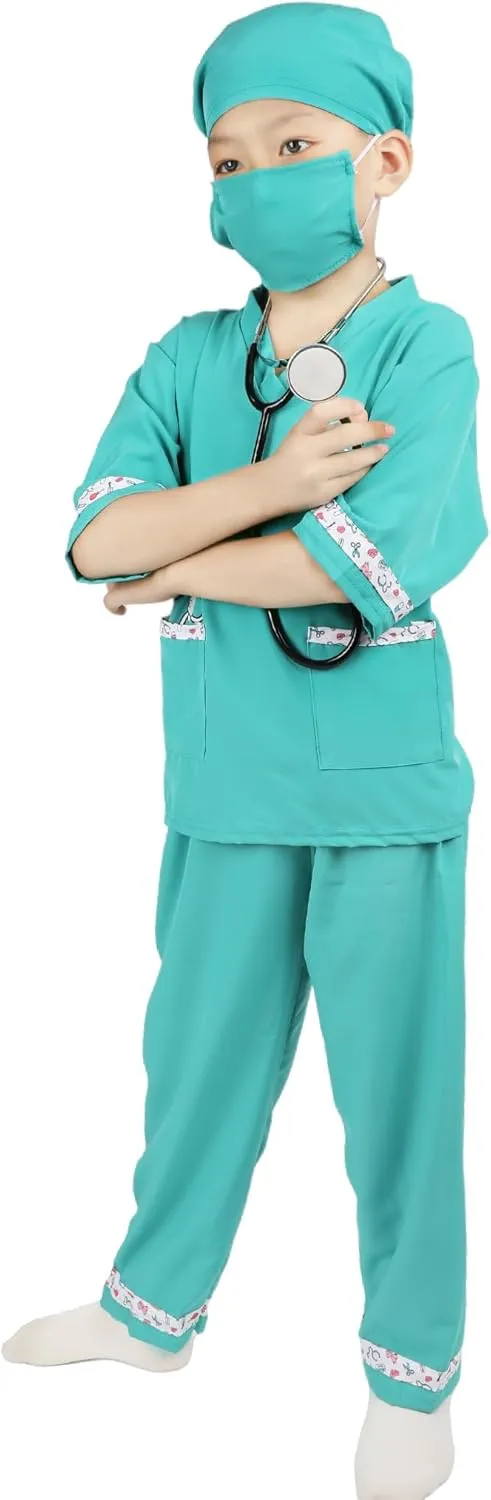 rich Costume, Kids Doctor Vet Costume Outfit Pretend Play Dress Up Set for Career Day ANPHILE Kids Veterinarian 