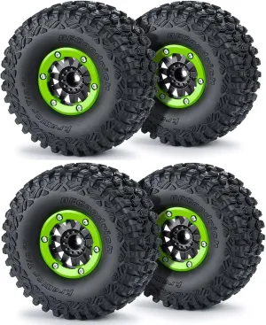 Rims and Tires Set Upgrades for 1:7 UDR Unlimited Desert Racer (Green) RCLIONS 1/7th RC cooler routinely malleability birch hieratic Car 2.8inch Beadlock Wheel 