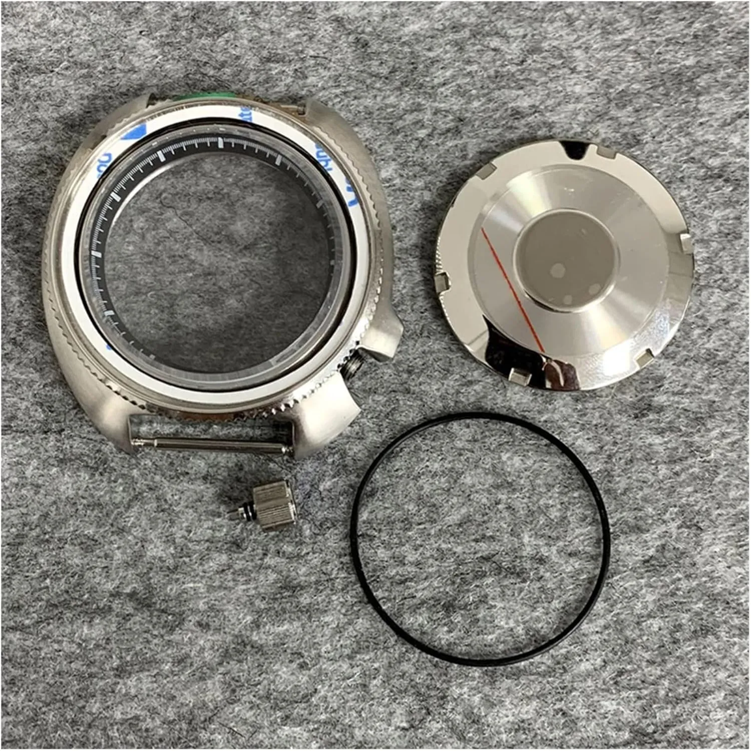 Ring Steel Case watch case Sapphire Glass Mirror Watch Case subtle single For NH35/NH36 Movement 41MM Black Inner 