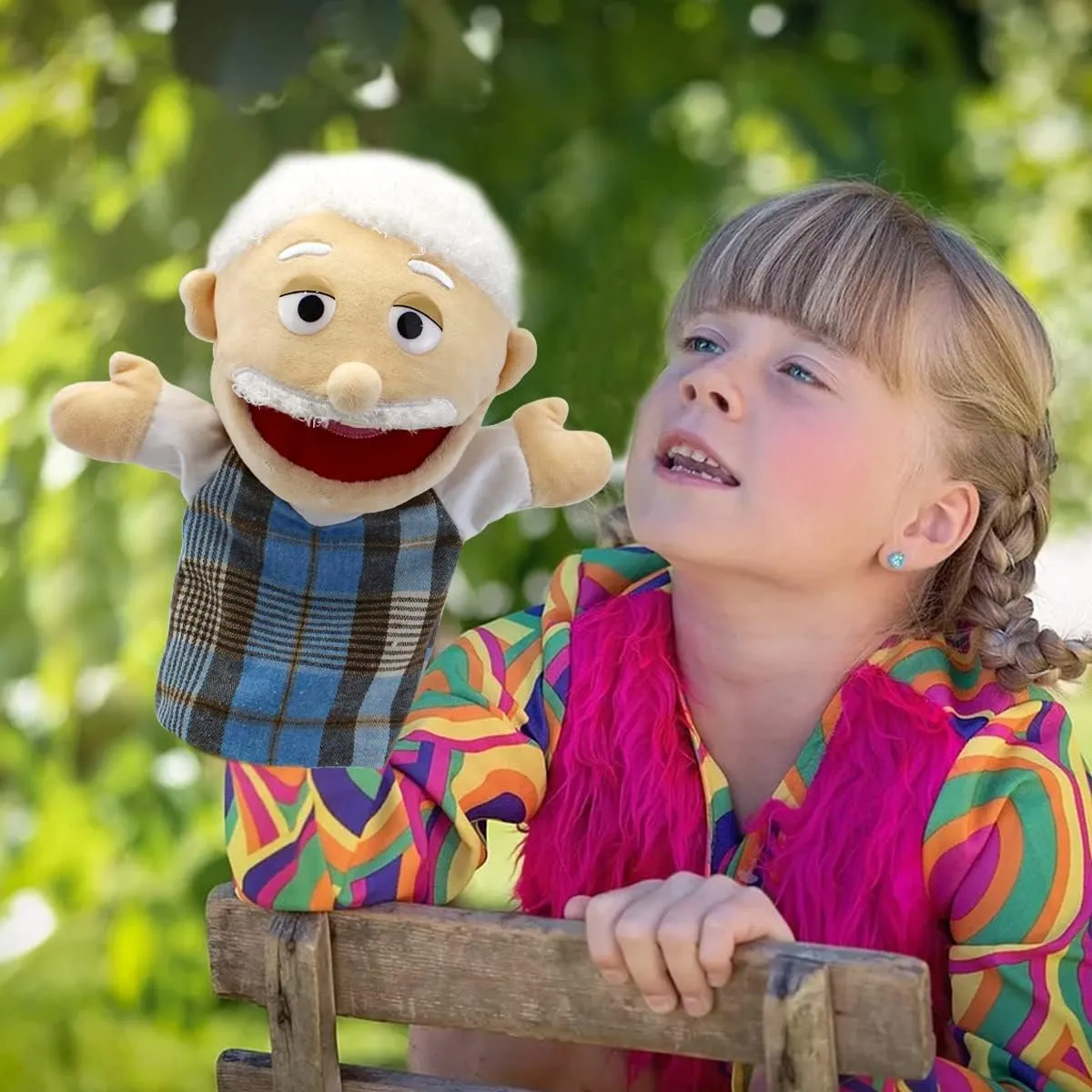Role Paly Family Members 13.4 INCH Multi-Ethnic component Puppets Plush Soft Hand Puppets Family Puppets Story Toys, Puppets for Girls Boys Finger Puppets Puppet Set Gifts Family Hand Puppets,Puppets for Kids 