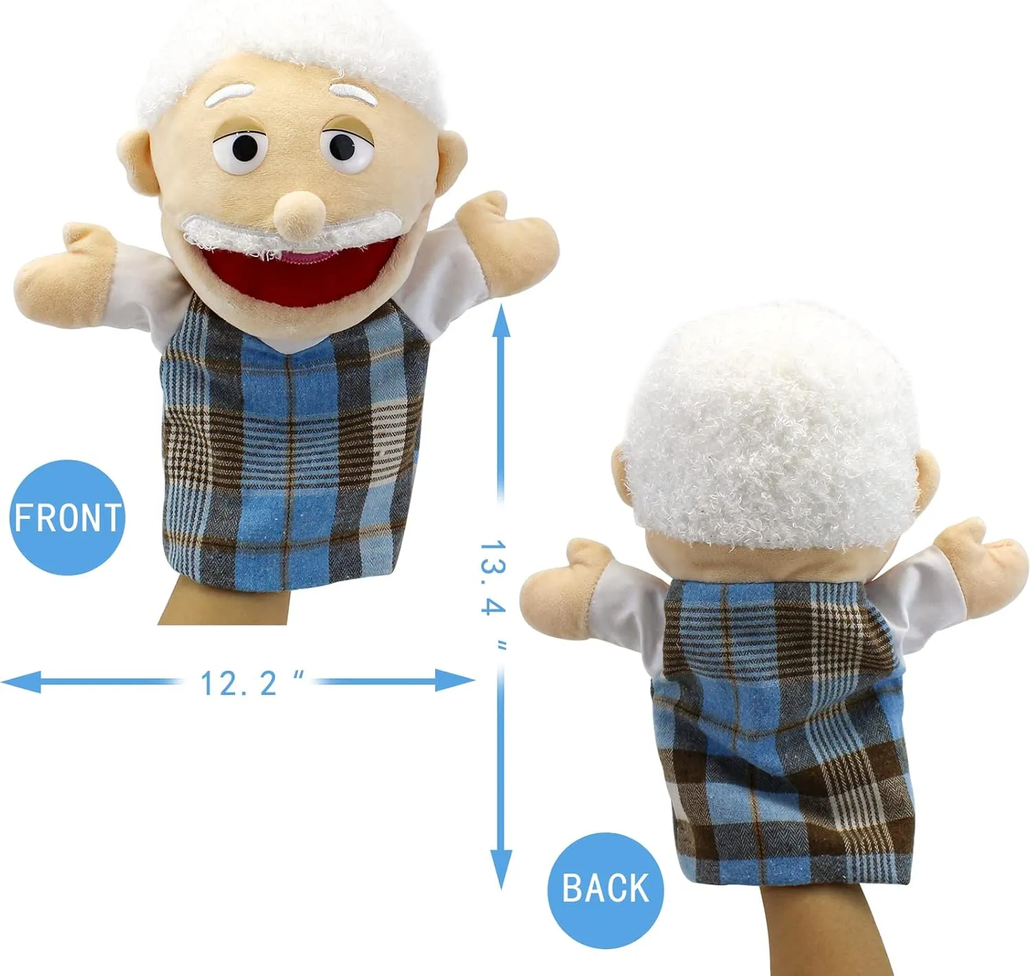 Role Paly Family Members 13.4 INCH Multi-Ethnic component Puppets Plush Soft Hand Puppets Family Puppets Story Toys, Puppets for Girls Boys Finger Puppets Puppet Set Gifts Family Hand Puppets,Puppets for Kids 