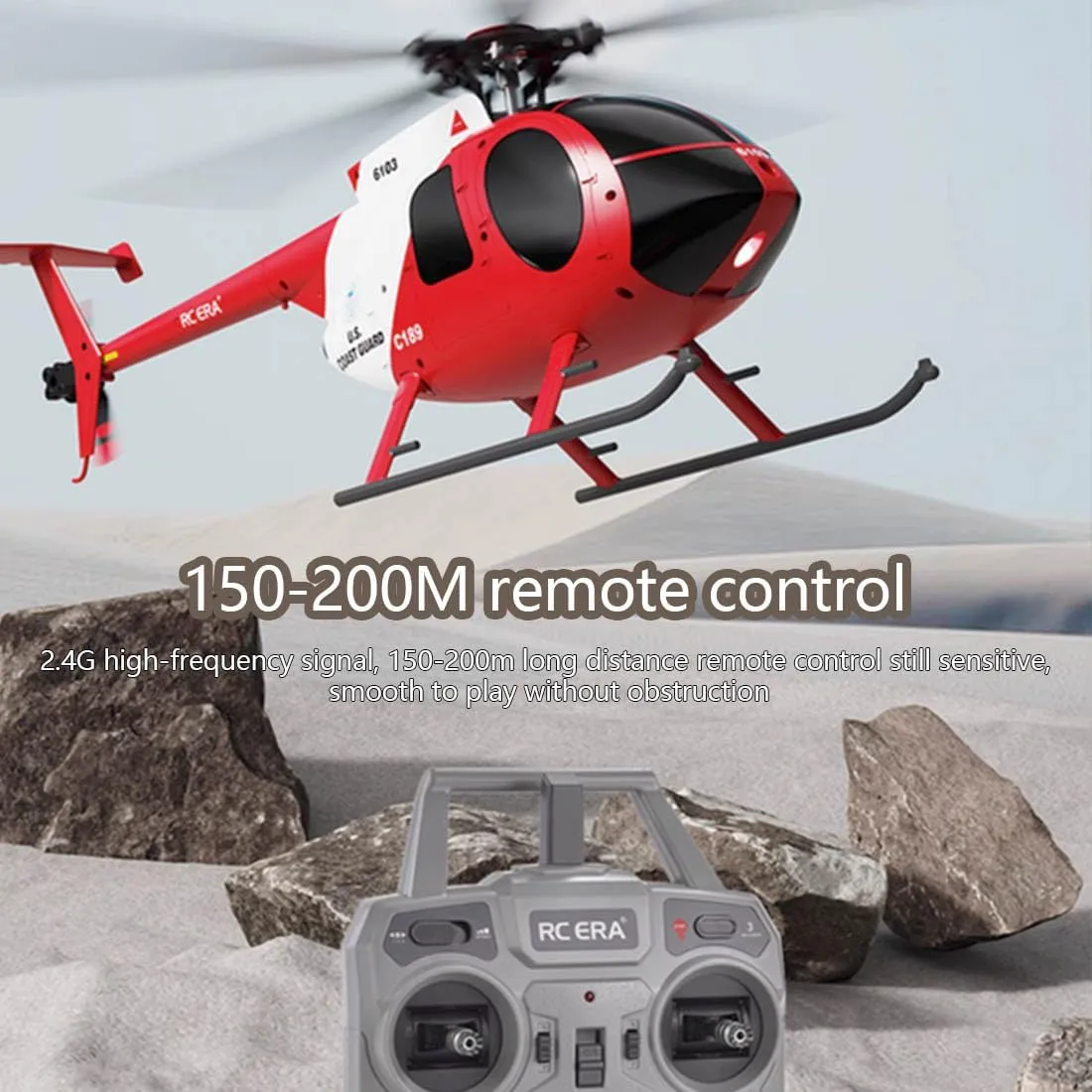 (RTF Version) RC 1/28 Helicopter Model Kit for Adults$ Anglo 2.4G 4CH MD500 C189 Little Bird Aircraft Model$ Single-Rotor Airplane Helicopter Model Toys with 6-Axis Gyro 