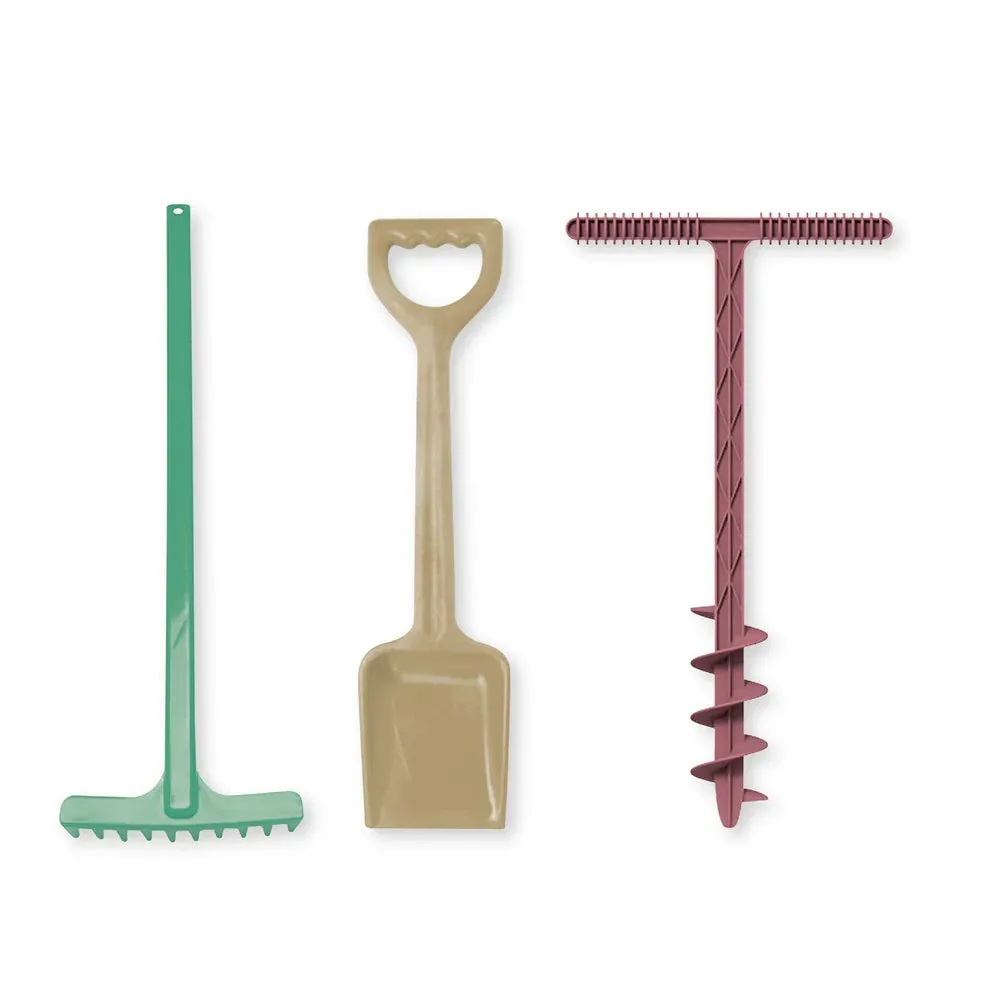 Sand Drill, Shovel and Rake Set -  Recycled Marine Plastic - Pre-order available