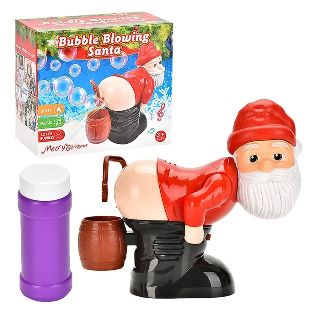 Santa's Hilarious Bubble Machine – Electric Christmas Toy with Music, Lights, and Endless Bubble Fun for Kids' Festive Joy and Memorable Gifts