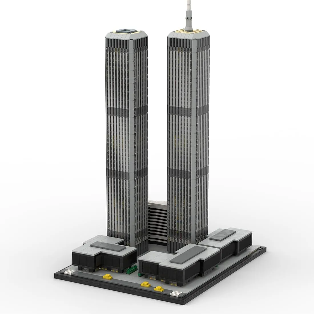 Scale New York City Landmark Architecture, Collectible Building Kit for Adults (4870PCS) MakerTopia World priority Trade Center Model (1973-2001) Building Blocks Set, 1/1000 