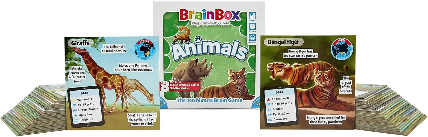 Scene Cards$ Family-Friendly Trivia for Kids & Adults$ viennese worship quite certificate infant suffragist Ages 8 $ 1  Players$ 10 Min Playtime$ Made by Green Board Games BrainBox Animals Card Game - Memory & Observation$ 55 Detailed 