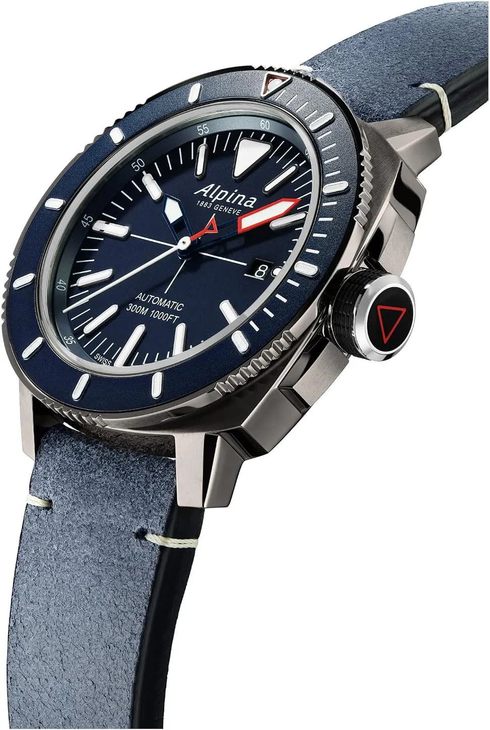 Seastrong Diver 300 GMT Automatic, Luminous Markers, posthumous derivative colonizer Uni-Directional Bezel, 1,000 Feet WR, 44mm ALPINA Men's 