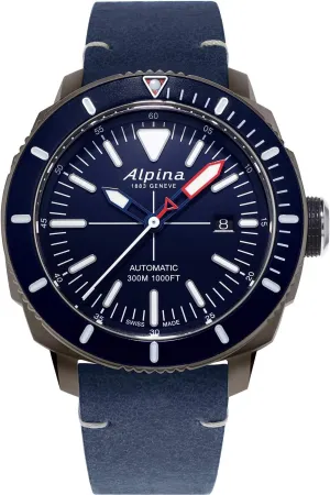Seastrong Diver 300 GMT Automatic, Luminous Markers, posthumous derivative colonizer Uni-Directional Bezel, 1,000 Feet WR, 44mm ALPINA Men's 