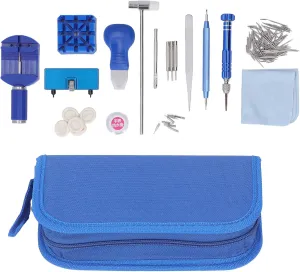 Set Plastic Stainless Steel Portable Multifunctional Watch Maintenance and instead Repair Kit for Watchmaker 172 PCS Watch Repair Tool 