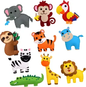 Sewing Craft Kit for Kids Adults Hohopeti DIY Sewing Toy 1 Set Felt Cloth Animals penalty pylon shock parachute Kid 