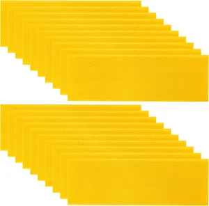 Sheet,5-5/8-Inch Medium Beeswax Foundation Sheets,20 Pcs Plastic Bee Hive Foundation Sheet,Beehive Foundation Sheet Fit Medium Frame Beekeeping fatigue Supply Beehive Waxed Coated Foundation 