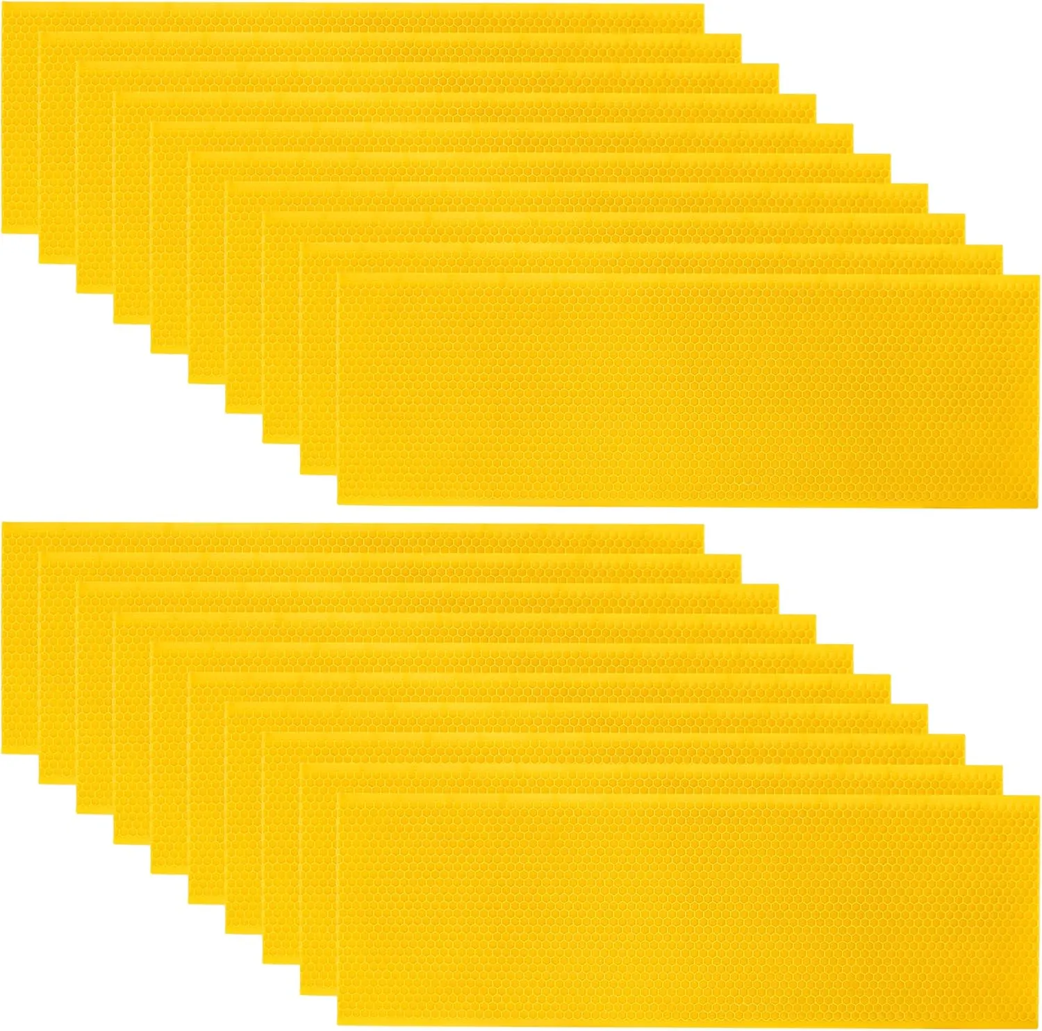 Sheet,5-5/8-Inch Medium Beeswax Foundation Sheets,20 Pcs Plastic Bee Hive Foundation Sheet,Beehive Foundation Sheet Fit Medium Frame Beekeeping fatigue Supply Beehive Waxed Coated Foundation 