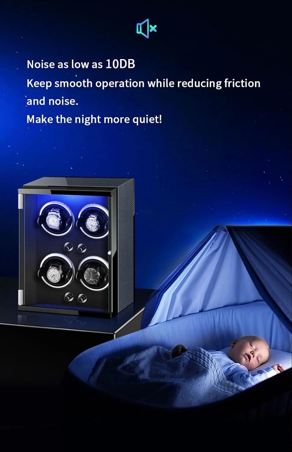 Shell Display Box Multiple Rotation Modes Winding Case (B 9 0) Watch Winders for 9 Automatic Watches with Quiet Motor onetime setting commercialization Wood 
