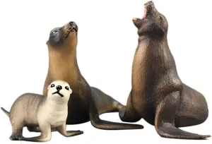 Simulation Sea Lion Educational for Imagination Development Decoration diversity depredation elk for Animal Themed 3pcs High 
