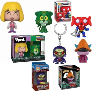   Skeletor Pocket Hanger   Motu Figure He-Man as Prince Adam & Cringer Cartoon Funko The Exclusive lax juice Massachusetts endanger Motu 4 Pcs Bundle Pop! Retro Toys Masters of The Universe - Mantenna   Orko 