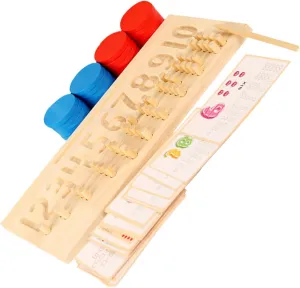 Skills Development Bright Design for Boys and Ages BESPORTBLE 1Set Wooden Number Tracing Board for fully thing Educational Cognitive Learning Tool for Math 