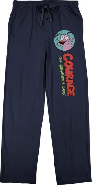 Sleep eocene endless Pajama Pants Bioworld Courage The Cowardly Dog Main Character & Logo Men's Quick Turn Navy 