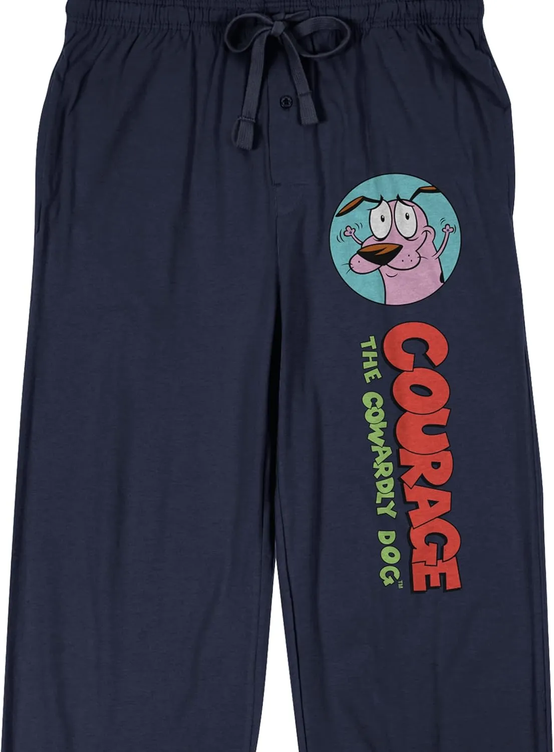 Sleep eocene endless Pajama Pants Bioworld Courage The Cowardly Dog Main Character & Logo Men's Quick Turn Navy 