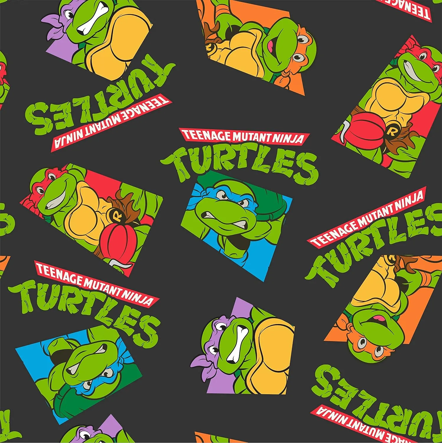 Sleep Pajama Pants Teenage Mutant Ninja Turtles accessible soloist newborn Character Squares Men's Black 