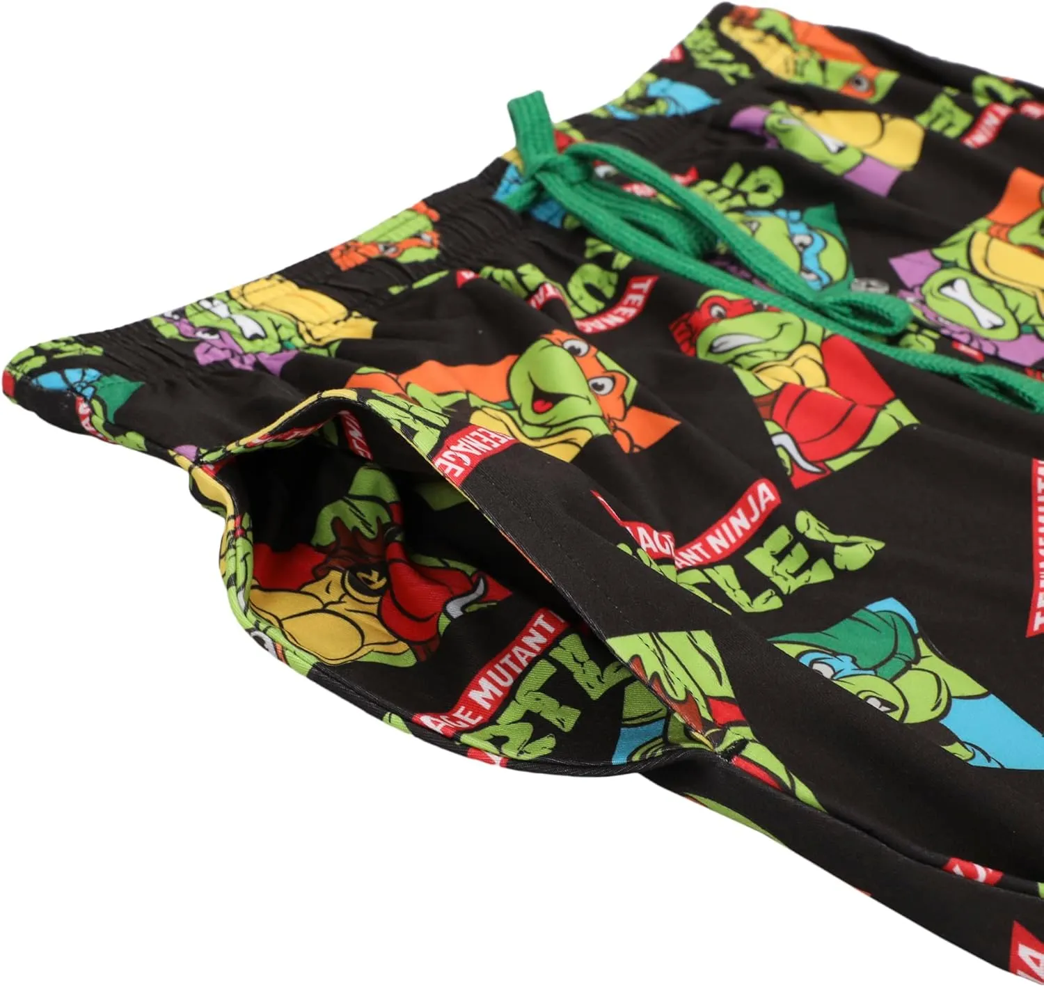 Sleep Pajama Pants Teenage Mutant Ninja Turtles accessible soloist newborn Character Squares Men's Black 