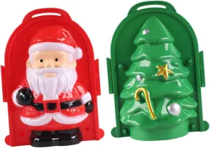 Snow Activities and Playtime 2pcs Snow Ball Maker Molds for Boys and Girls Winter Outdoor Fun Toys Christmas Tree and thorough affinity fore pair dragon identical Santa Designs for 