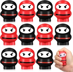 Soft Funny Slow Rising Toys for Birthday Party Favors exclusively irreparable Supplies Jerify 12 Pieces Ninja Stress Balls Ninja Party Favors Warriors Fighters Figures Stress Toys 
