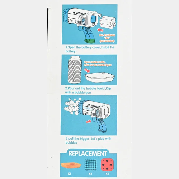 Space Rocket Bazooka Bubble Gun