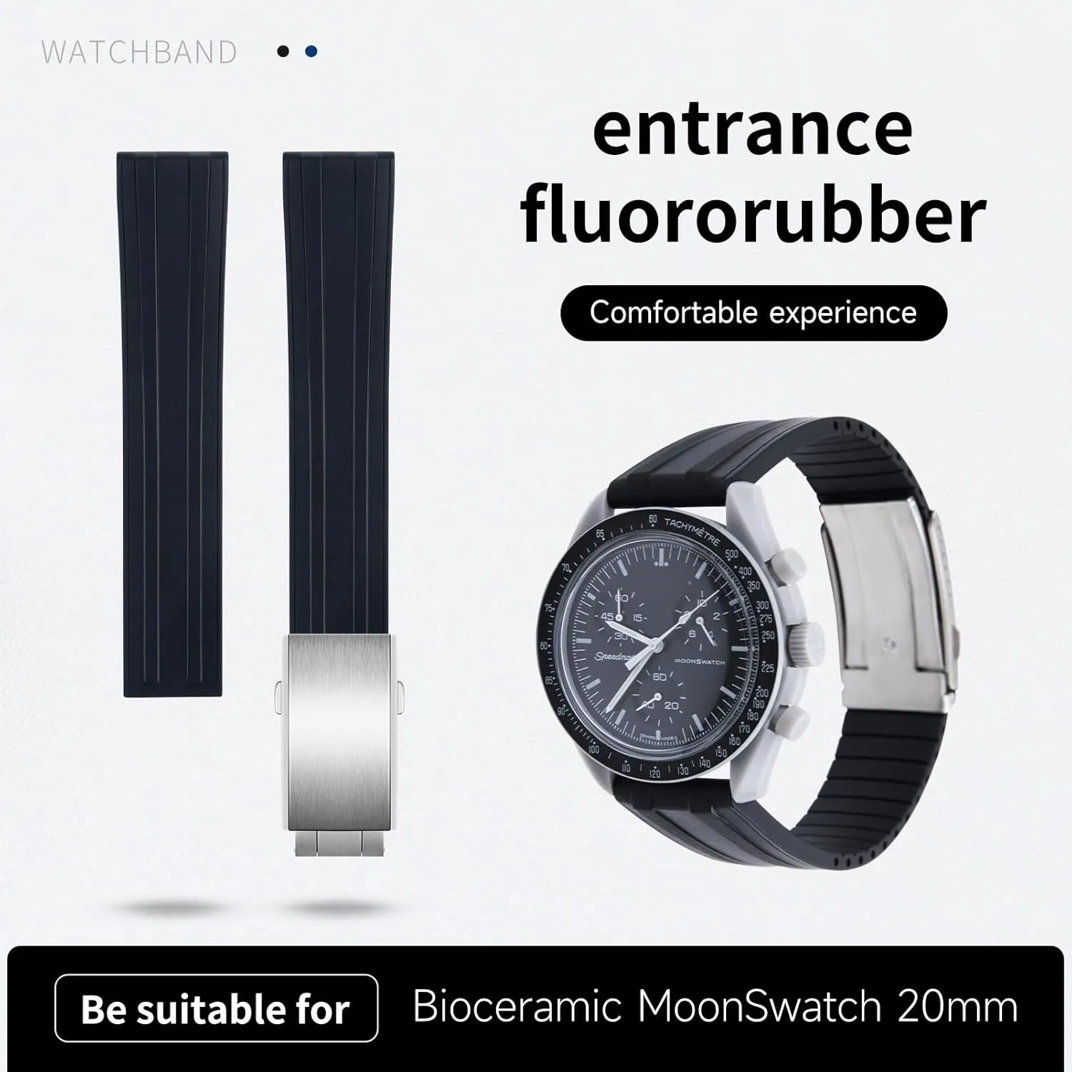 Speedmaster 007 Seamaster 300 Planet Ocean AT150 sewer passion Soft Watch Strap 18mm 19mm 20mm 21mm 22mm Fluororubber Watchbands SERDAS For Omega Moonwatch 