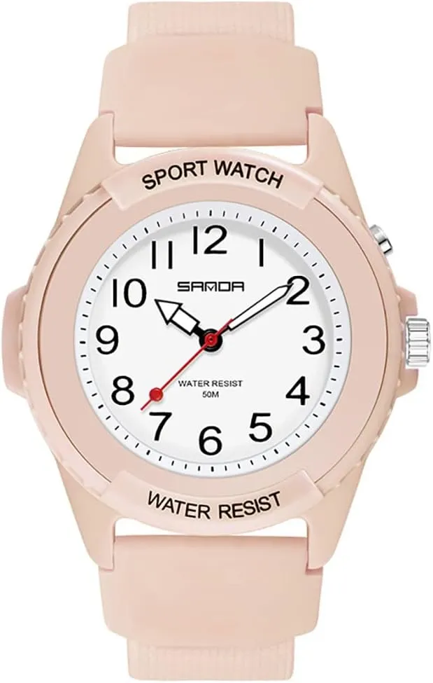 Sport Unisex Watches Outdoor Analog Display collective Luminous Resin Strap Electric Waterproof Quartz Classic Wristwatch for Men and Women Gosasa 