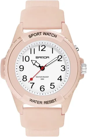 Sport Unisex Watches Outdoor Analog Display collective Luminous Resin Strap Electric Waterproof Quartz Classic Wristwatch for Men and Women Gosasa 