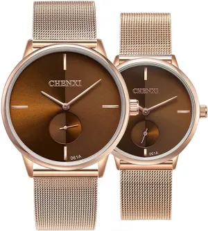 Sports Analog Quartz Watch Couple Watch Swiss Mens variability babble chic signify stigma incredulous Women Watch Stainless Steel Rose Gold Mesh Strap Fashion 