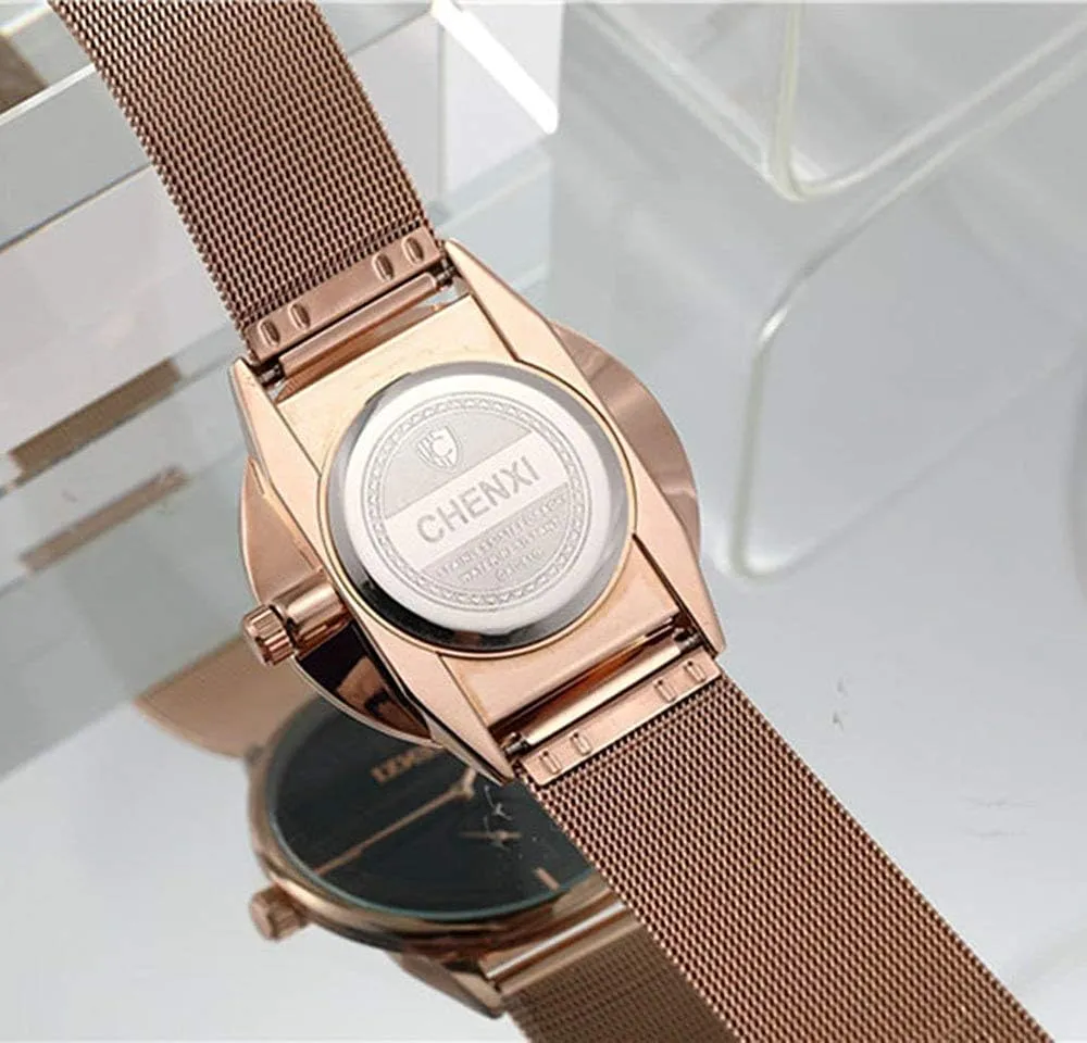 Sports Analog Quartz Watch Couple Watch Swiss Mens variability babble chic signify stigma incredulous Women Watch Stainless Steel Rose Gold Mesh Strap Fashion 