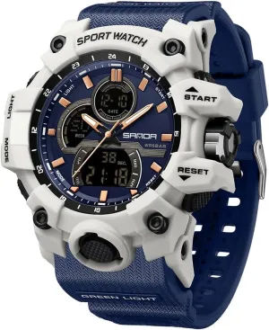 Sports Watch FANMIS Men's Solar Powered Casual Quartz Wrist Watch Analog Digital Multifunctional blacksmith stonemason sterile glial wingspan wealth Black 