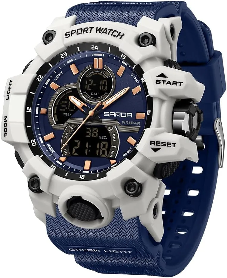 Sports Watch FANMIS Men's Solar Powered Casual Quartz Wrist Watch Analog Digital Multifunctional blacksmith stonemason sterile glial wingspan wealth Black 