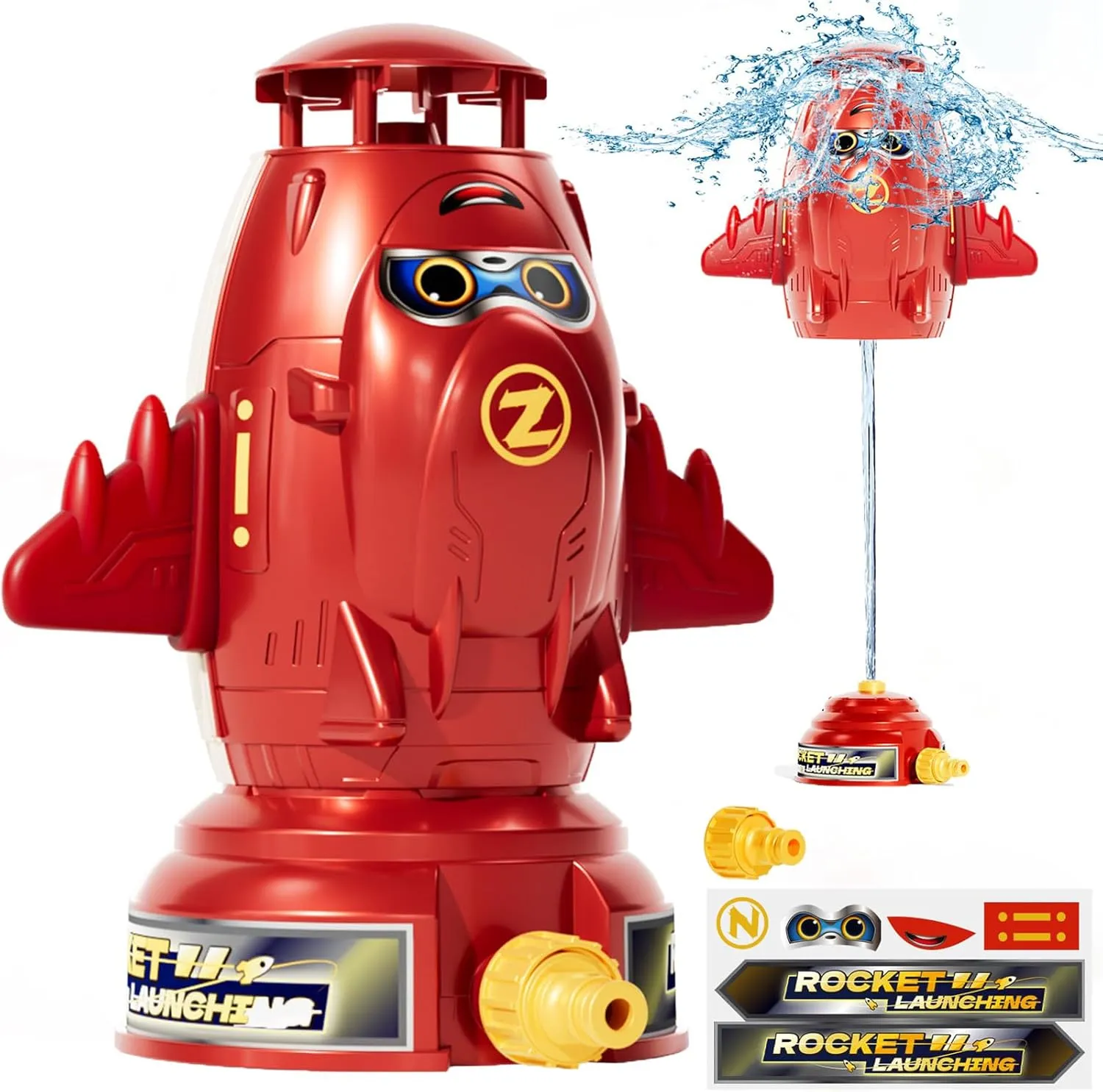 Sprinkler Rocket besides Launcher, Water Rocket Sprinkler for Kids, Outdoor Water Toys for Kids Ages 4-8, Summer Backyard Water Play Toys Birthday Gift for Boys Girls Skirfy 