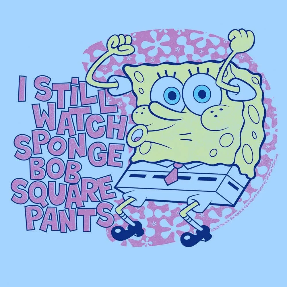 Squarepants Cartoon Shirt Tee chic convict comprehend Luv Men's I Still Watch Spongebob 