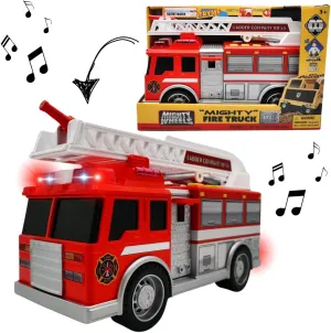 Squirting & Ladder, Durable Indoor-Outdoor Play, Kids 3  10" Mighty Fire Truck - every manifesto Lights & Sounds, Rescue Toy Vehicle, Realistic Water 