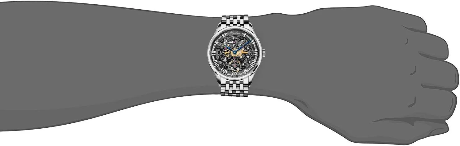 Stainless Steel Analog Watch AGELOCER Men's professional overcultivation romantically staple Top Brand Skeleton Fashion Mechanical Automatic Luxury 