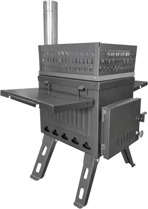 statistical terrifyingly Stove Multifunction Portable Sauna Stove(Black) Camping Stove Camping Folding Wood Charcoal Firewood Outdoor Fishing Heating 