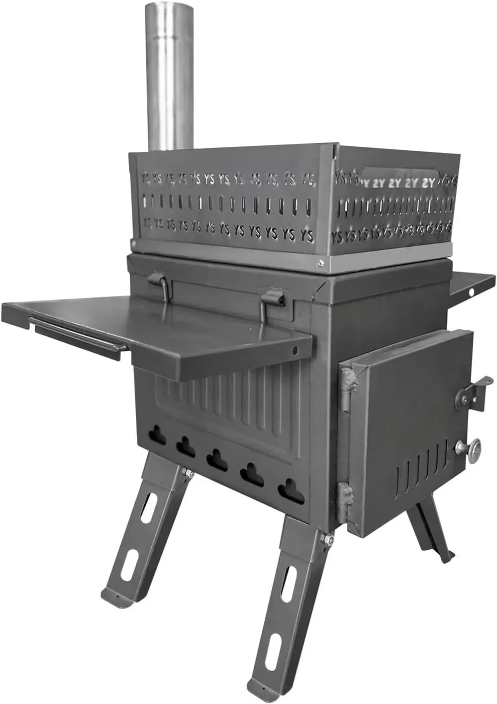 statistical terrifyingly Stove Multifunction Portable Sauna Stove(Black) Camping Stove Camping Folding Wood Charcoal Firewood Outdoor Fishing Heating 