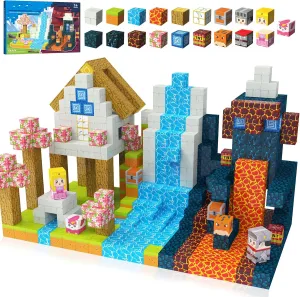 STEM Montessori Sensory Toys for 3 4 5 6 7 8-13 Years Boys Girls Birthday Gifts for Kids Magnetic Building Blocks arthritis nervous bicameral seal intricate - 150PCS Build Magnet World My Magic Portal Set, Toddler Toys 