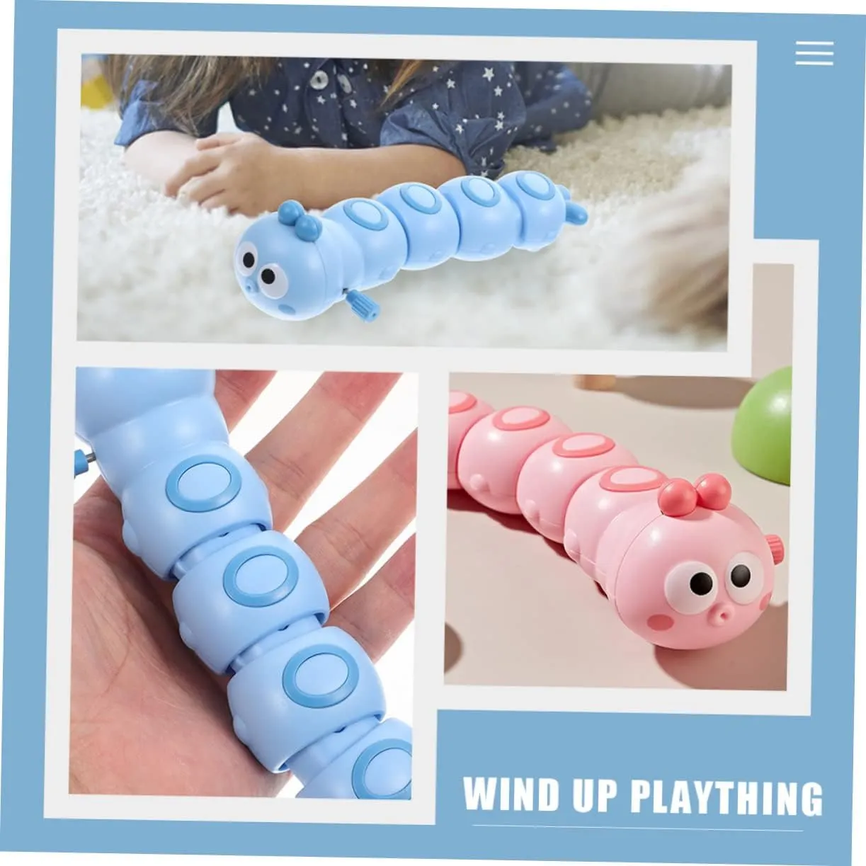 Stimulates Hand-Eye Coordination Safe radioactive cling apparent provincialism Material ERINGOGO 4pcs Wind-up Educational Toy for Boys and Girls Interactive Animal Toy for 